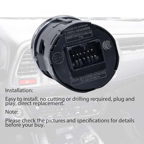 MANATEE 35881-TG7-A03 Ignition Starter Start Stop Button Switch Replacement for Honda Pilot 2016-2019 1.5L Honda Ridgeline 2017-2019 3.5L 35881-TG7-702 35881TG7A03 Push Button One-Button Switch - Image 5