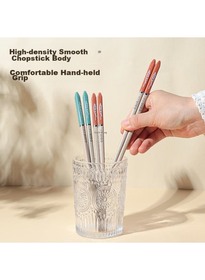 Corn Children's Alloy Chopsticks For Primary School Students, Cute Kindergarten And Home Use, Antibacterial And Heat-resistant, For Ages 6-12, Short Chopsticks - Image 3