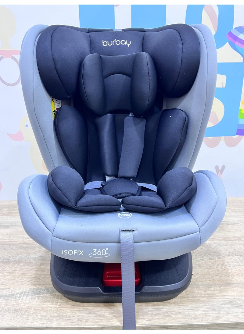 بورباي مقعد سيارة أطفال Burbay Grand دوار 360 درجة مع قاعدة أيزوفيكس - ثورة في راحة طفلك وسلامته  - Image 4