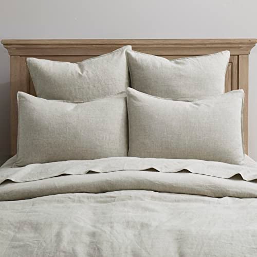 ATLINIA 100% Linen Pillowcases Set of 2, Euro Size 26" x 26" Pillow Case, Linen Pillow Sham - Image 5