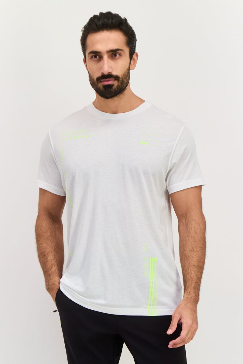 PUMA Men Sportswear Fit Short Sleeve Outdoor T-Shirt, White - Image 1