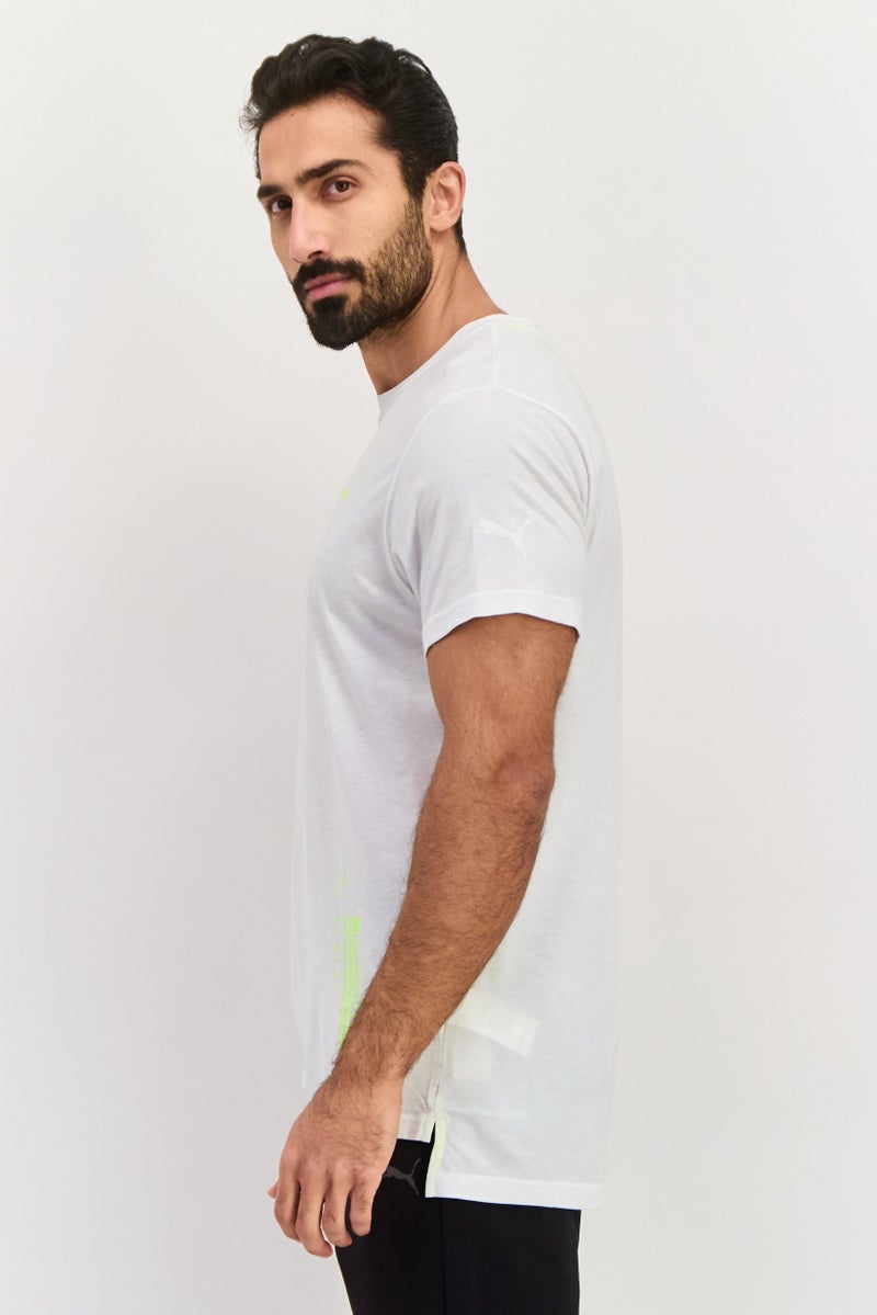 PUMA Men Sportswear Fit Short Sleeve Outdoor T-Shirt, White - Image 2