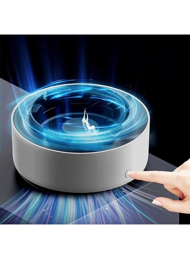 2-in-1 Multifunctional Indoor Ashtray with Air Purifier & Filter, Ashless Smokeless Ashtray for Home, Car & Office (Grey) - Image 1