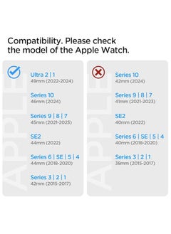 Spigen DuraPro Armor band for Apple Watch Ultra 2 / Ultra 49mm, Series 9/8/SE2/7/6/SE/5/4/3/2/1 45mm/44mm/42mm Durable Metal Connector Band - Navy Blue  - Image 2