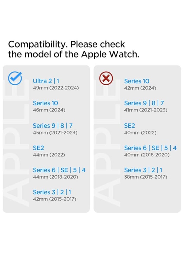 Spigen - DuraPro Armor band for Apple Watch Ultra 2 / Ultra 49mm, Series 9/8/SE2/7/6/SE/5/4/3/2/1 45mm/44mm/42mm Durable Metal Connector Band - Navy Blue - Image 1