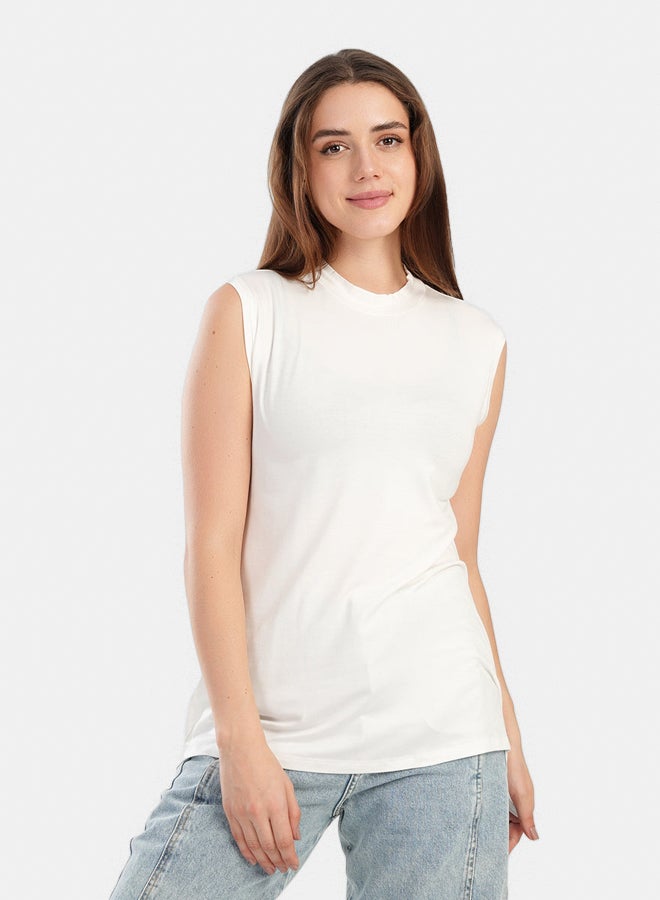 Carina Sleek Viscose Sleeveless Top - Image 1
