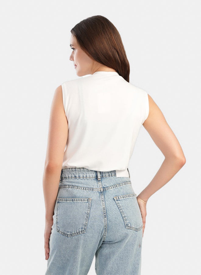 Carina Sleek Viscose Sleeveless Top - Image 3