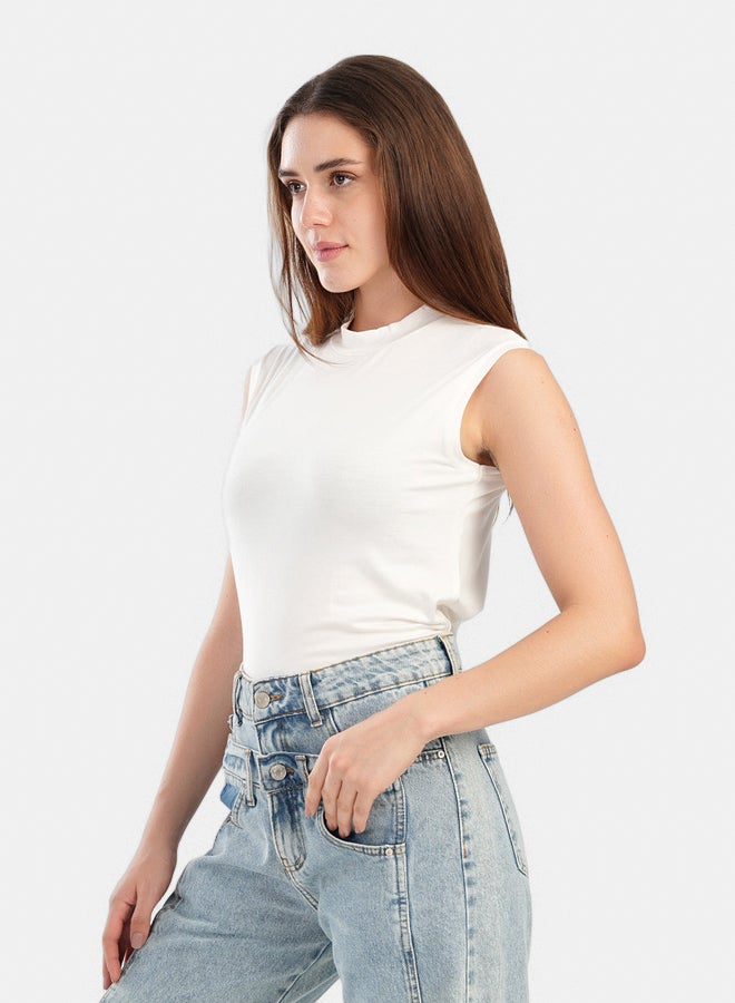 Carina Sleek Viscose Sleeveless Top - Image 2