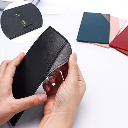 XiowDow Black Cash Envelope Wallet Cash Holder PU Leather Cash Stuffing Budget Wallet Card Bill Holder Reusable Money Envelopes for Women Receipt Coupon Organizer - Image 4