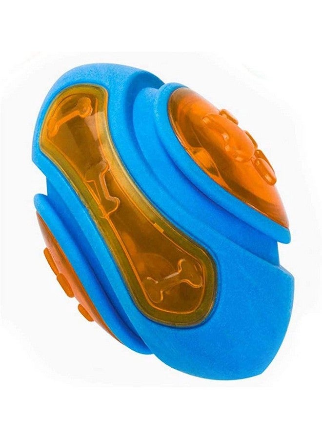 لعبة الرجبي العائمة المتينة المصنوعة من المطاط اللاتكس مع صوت صرير مثالية للمضغ واللعب للكلاب والجراء (اللون حسب المتوفر) - Image 1