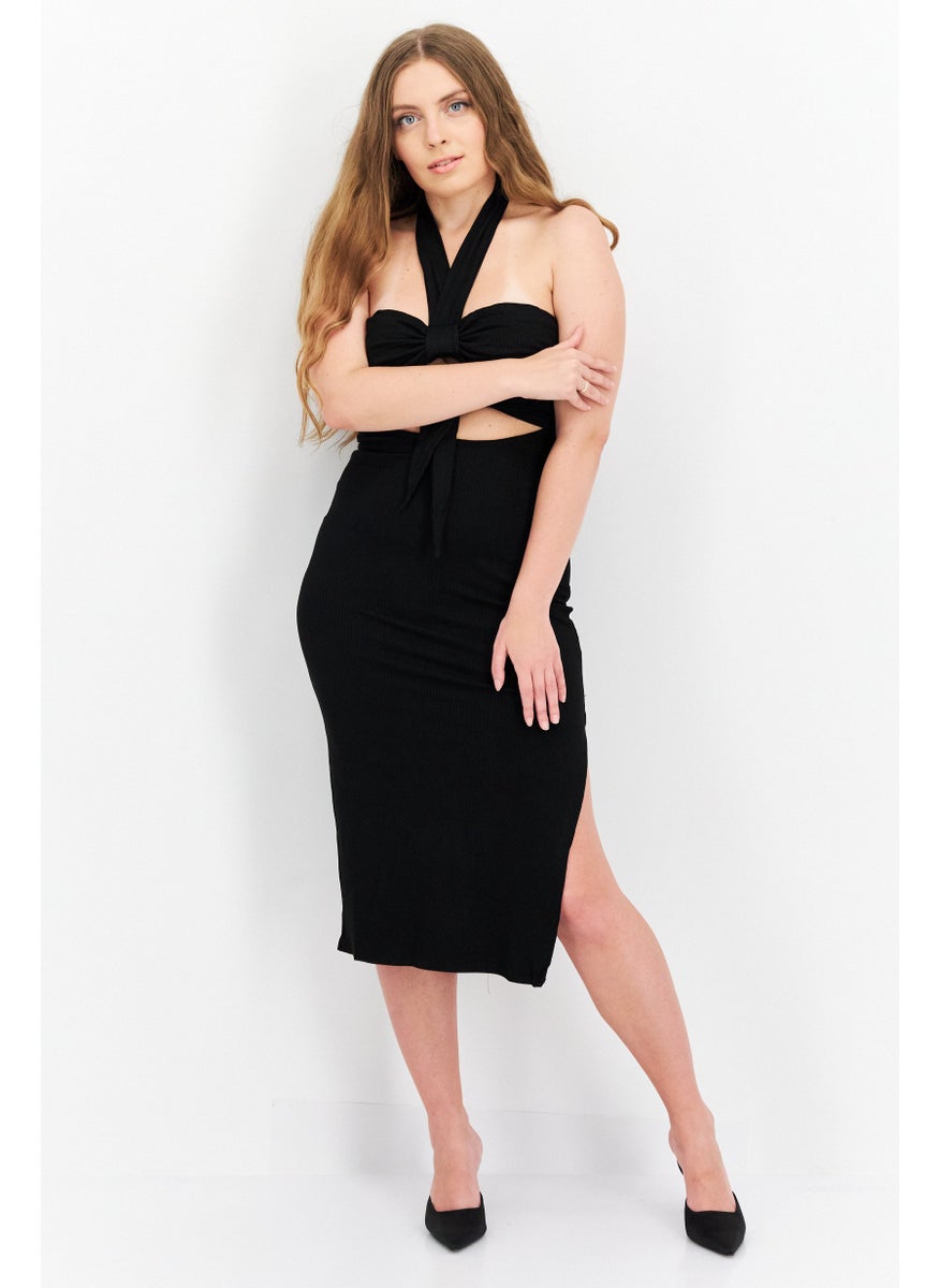 Women Ribbed Midi Dress, Black - pzsku/Z0420C99A8488DD777075Z/45/_/1724351010/0cd50af8-14d4-4495-b57d-aa4eb165d132