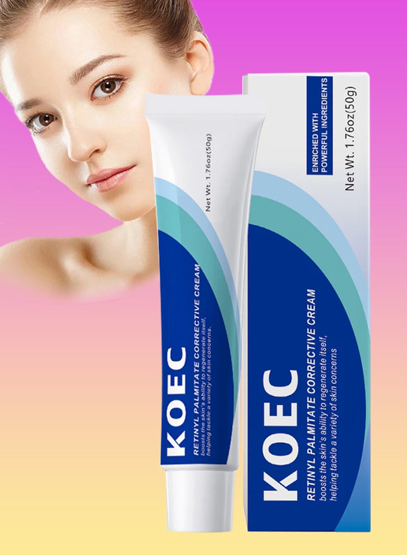 KOEC كريم تصحيح ريتينيل بالميتات للوجه 70 مل لمكافحة الشيخوخة وتقليل التجاعيد ومنع ظهور حب الشباب وفرط التصبغ للعناية بالبشرة للحصول على بشرة ناعمة ومتألقة كريم ريتينول - Image 1