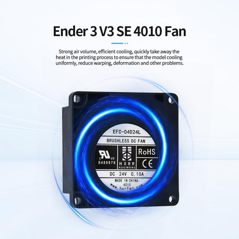 elves 4010 Part Cooling Fan for Ender 3 V3 SE and Ender 3 V3 KE 3D Printer Accessories 3D Printer Fan Part Super Cooling - Image 5