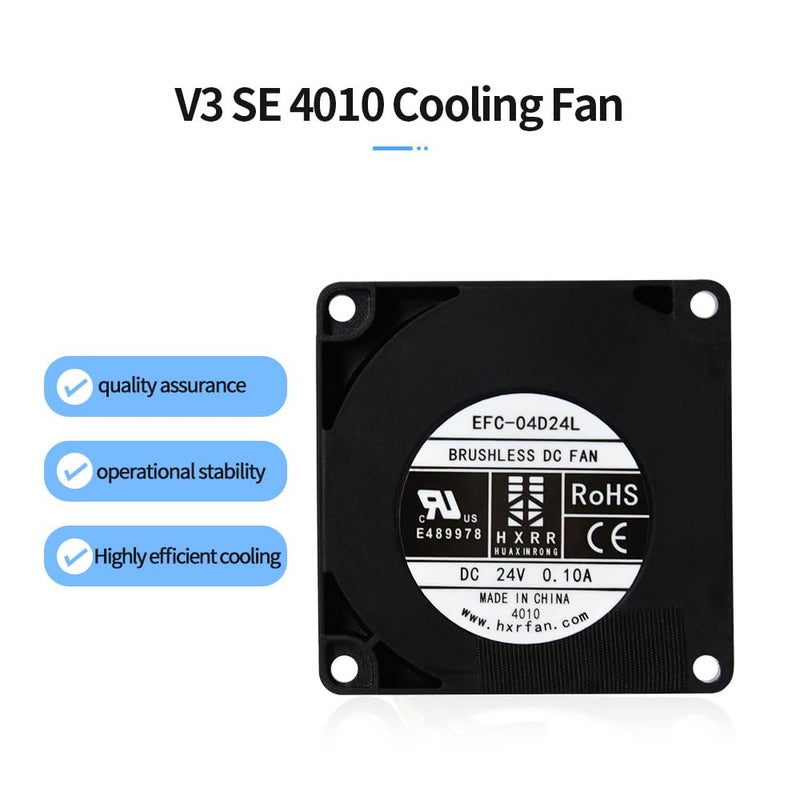 elves 4010 Part Cooling Fan for Ender 3 V3 SE and Ender 3 V3 KE 3D Printer Accessories 3D Printer Fan Part Super Cooling - Image 2