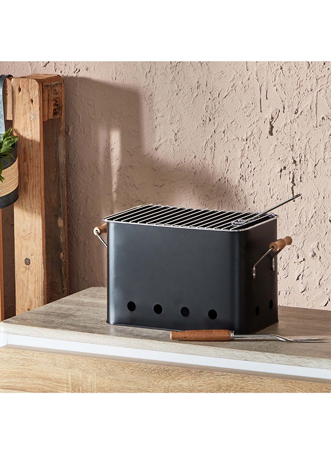 BarbeQ Charcoal Rectangular Griller 32x21x23 cm