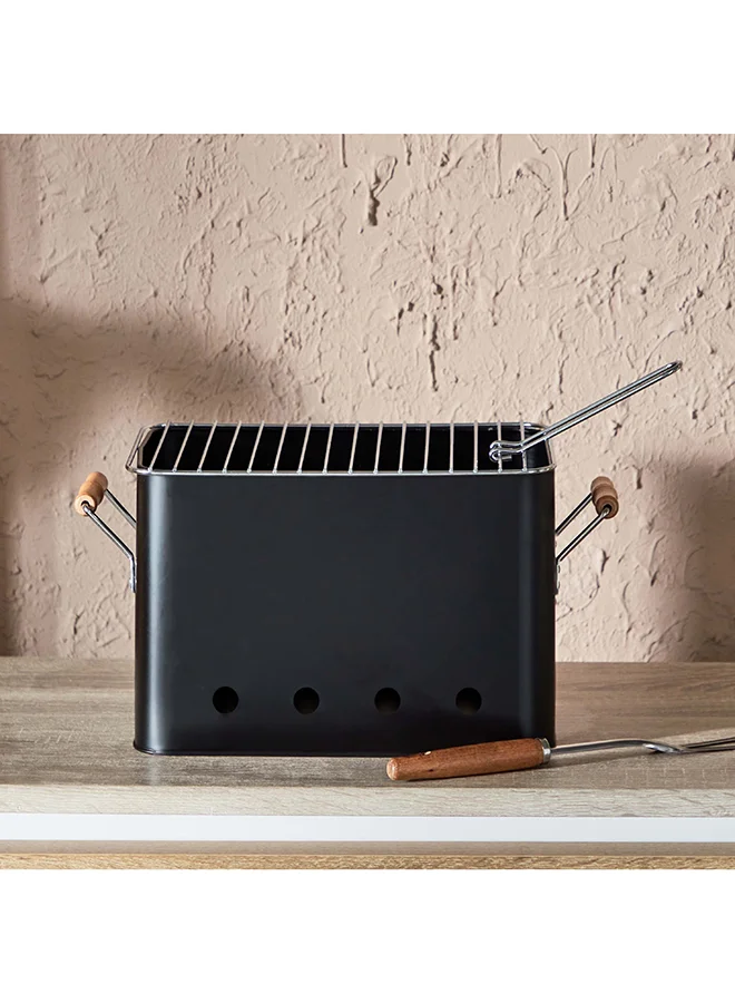Home Box BarbeQ Charcoal Rectangular Griller 32x21x23 cm