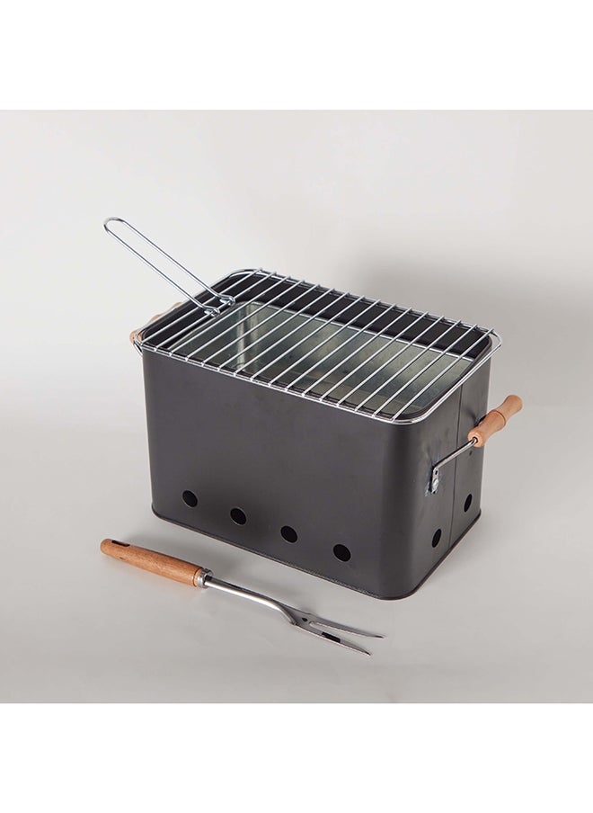 BarbeQ Charcoal Rectangular Griller 32x21x23 cm