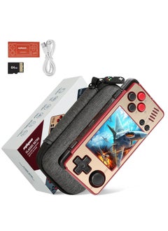 Miyoo Miyoo A30 Handheld Game Console 2.8-inch 640*480 IPS Screen 2600mAh Compatible with WiFi Multiplayer Portable Case(Gold Red)  - Image 1