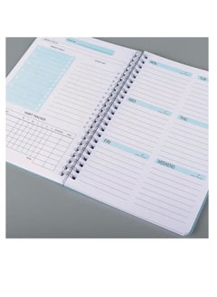 BLUE CORAL Daily Weekly Plan Schedule Organizer Notebook Weekly Goal Habit Schedule Office School Supplies, Blue  - Image 2