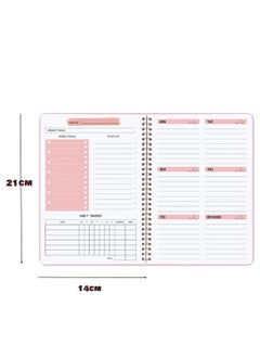 BLUE CORAL Daily Weekly Plan Schedule Organizer Notebook Weekly Goal Habit Schedule Office School Supplies, Blue  - Image 4