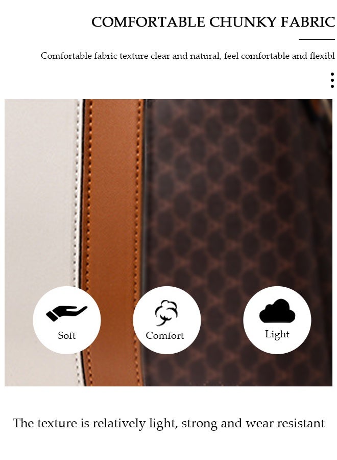 DUNISO Crossbody Purses And Handbags For Women,Large Capacity Pu Leather Tote With Top Handle, Printed And Color Matching Satchel With Zipper,Shoulder Bags For Travel And Daily Life,Earth - Image 5