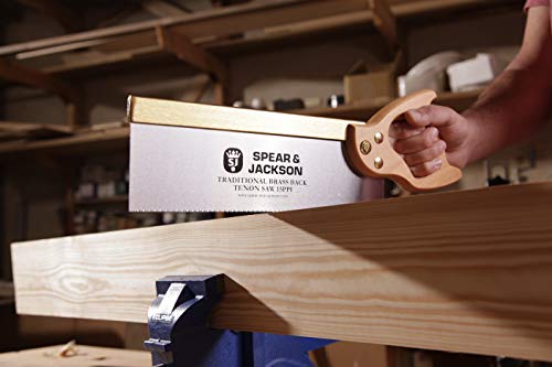 Spear  Jackson Spear & Jackson 9540B-91 Traditional Brass Back Tenon Saw, 10" x 15", Brown/Silver - Image 3