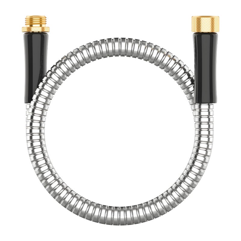 BlueGarden Short Metal Garden Hose 3 ft Connector, Stainless Steel Small Hose Extension Adapter for Hose Reel, Long, Flexible, Lightweight & Heavy Duty Water Pipe, No Kinking Outdoor Water Hose for Yard, 3 Feet - Image 1