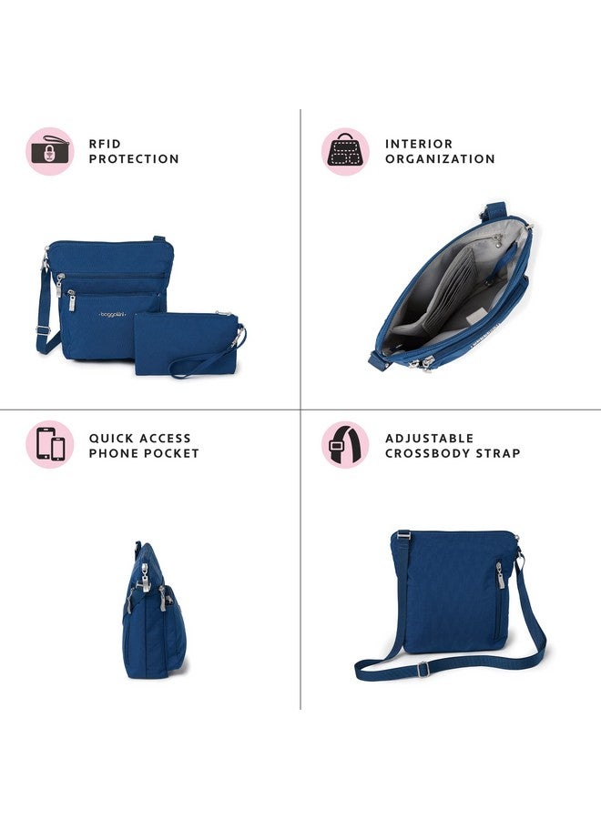Baggallini Womens Pocket With Rfid Crossbody Bags Pacific One Size Us - Image 2