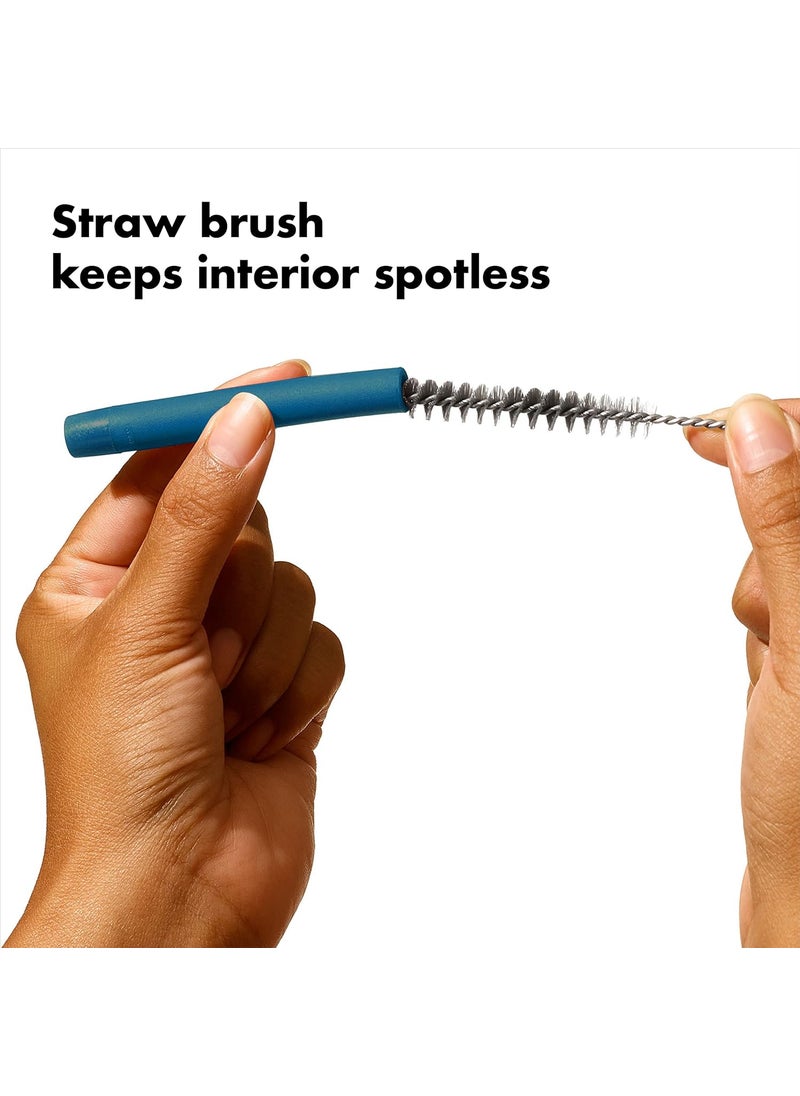 OXO OXO Good Grips Stainless Steel 4 Piece Reusable Straw Set with Case  Green  - Image 5