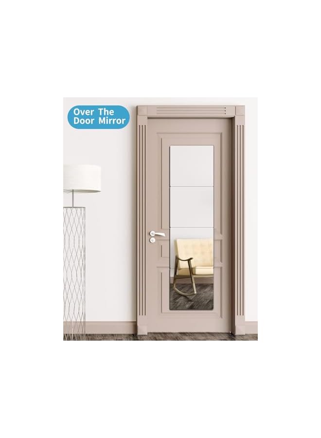 The Bros Shatterproof Wall Mirror, 4 Pcs 30cmX30cm Plexiglass Gym Mirrors, Full Length Extra Thick Workout Mirrors Safe for Home, Self Adhesive Frameless Wall Mirror for Bedroom, Living Room - Image 5