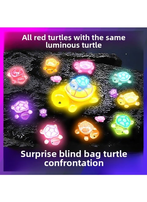 Genuine 3D Luminous Little Turtle Pair Touch Mini Blind Bag Full Red Same-style Chanmei Luminous Fluorescent Little Turtle Doll-Color:Official Genuine☆Luminous [5 Small Sizes] + [5 Medium Sizes] + [5 Large Sizes]