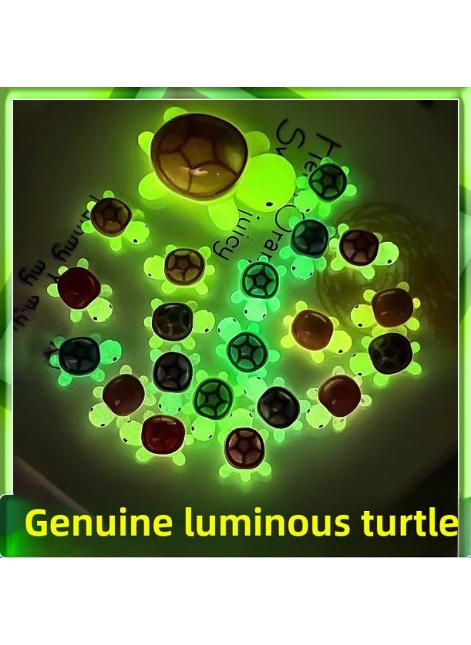 null - Genuine 3D Luminous Little Turtle Pair Touch Mini Blind Bag Full Red Same-style Chanmei Luminous Fluorescent Little Turtle Doll-Color:Official Genuine☆Luminous [5 Small Sizes] + [5 Medium Sizes] + [5 Large Sizes] - Image 1