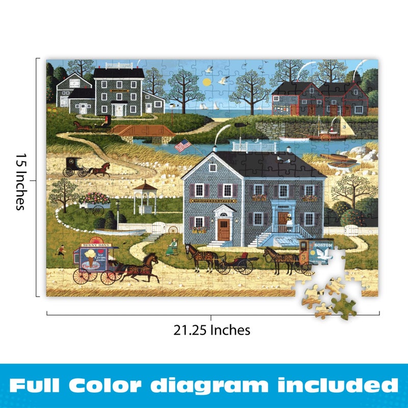 Buffalo Games - Charles Wysocki - The Whippersnappers of Cape Cod - 300 Piece Jigsaw Puzzle for Adults - Challenging Puzzle Perfect for Game Nights - Finished Size is 21.25 x 15.00 - Image 3