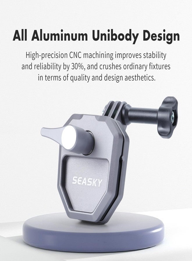 SEASKY M02 All Aluminum Metal Motorbike Motorcycle Windscreen Clamp Mount Accessories for Gopro Hero 13 12 11 10 9 8 7 for DJI Action 5 4 3 2 for insta360 X5 X4 X3 X2 Ace Pro 2 Sports Action Camera - Image 2