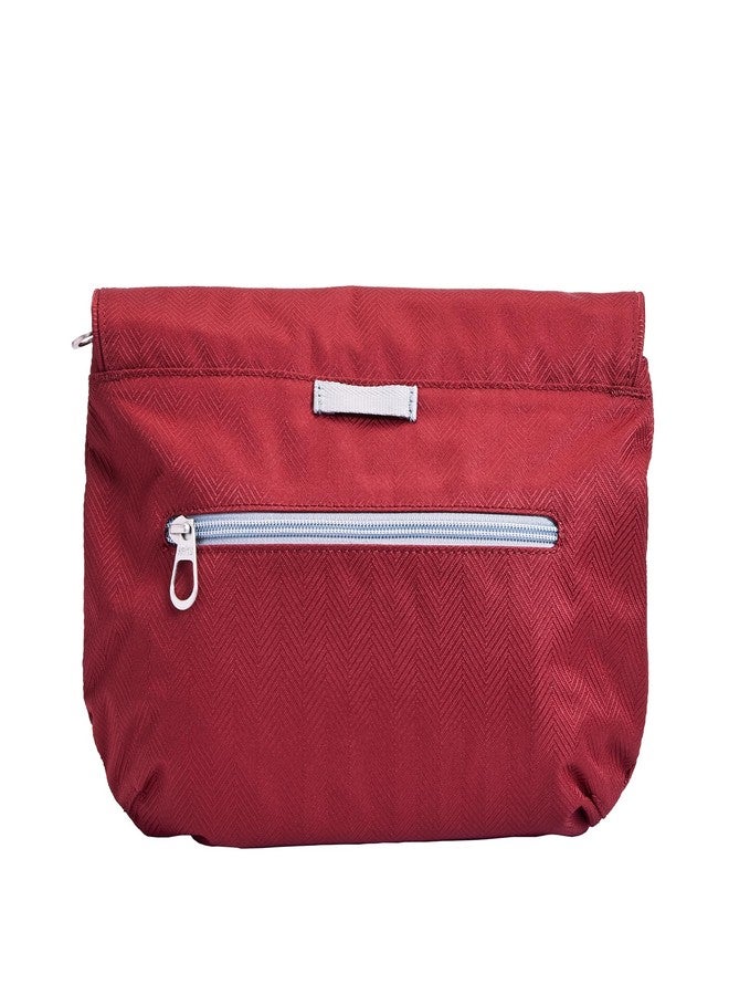 HAIKU Bliss Eco-Friendly RFID Blocking Travel Crossbody Saddle Bag, Rosewood - Image 4