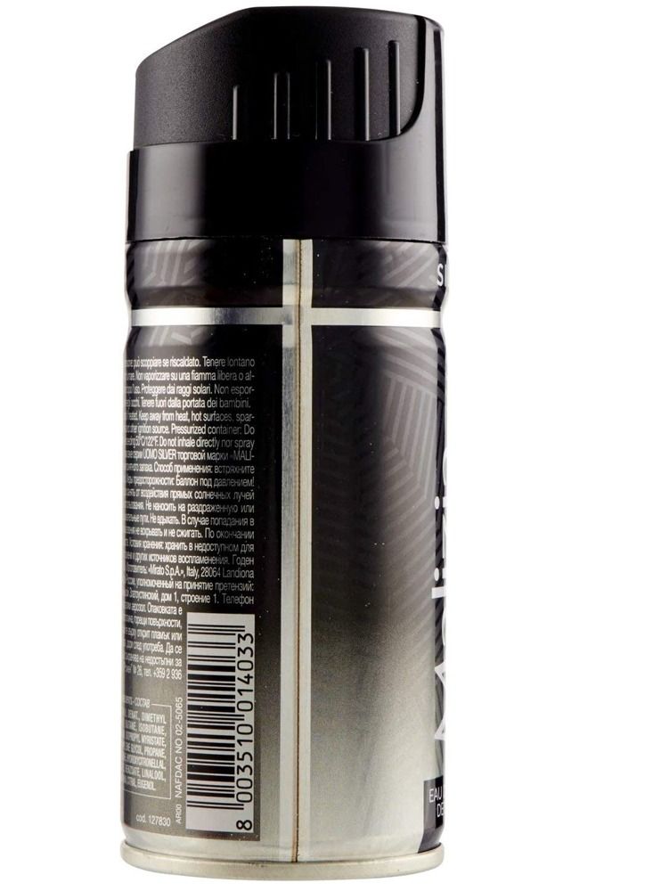 Malizia Uomo Malizia Silver Body Spray 150ml - Image 4