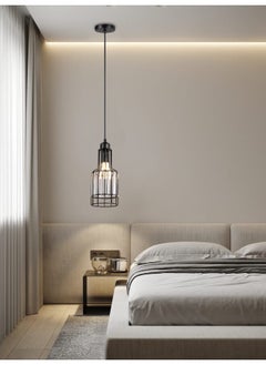 Best Power Elegant Modern Glass Pendant Lamp 2244-1 with Chic Metal Frame, Adjustable 80cm Length, E27 Base (Bulb Not Included) – Perfect for Any Room  - Image 1