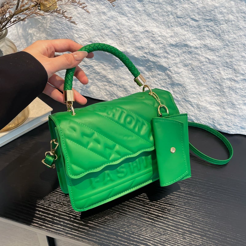 Retro Simple Fashion Portable Small Square Bag 2024 Autumn New Elegant Niche Design Trendy Shoulder Crossbody Bag - Image 3