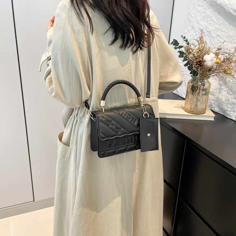 Retro Simple Fashion Portable Small Square Bag 2024 Autumn New Elegant Niche Design Trendy Shoulder Crossbody Bag - Image 5