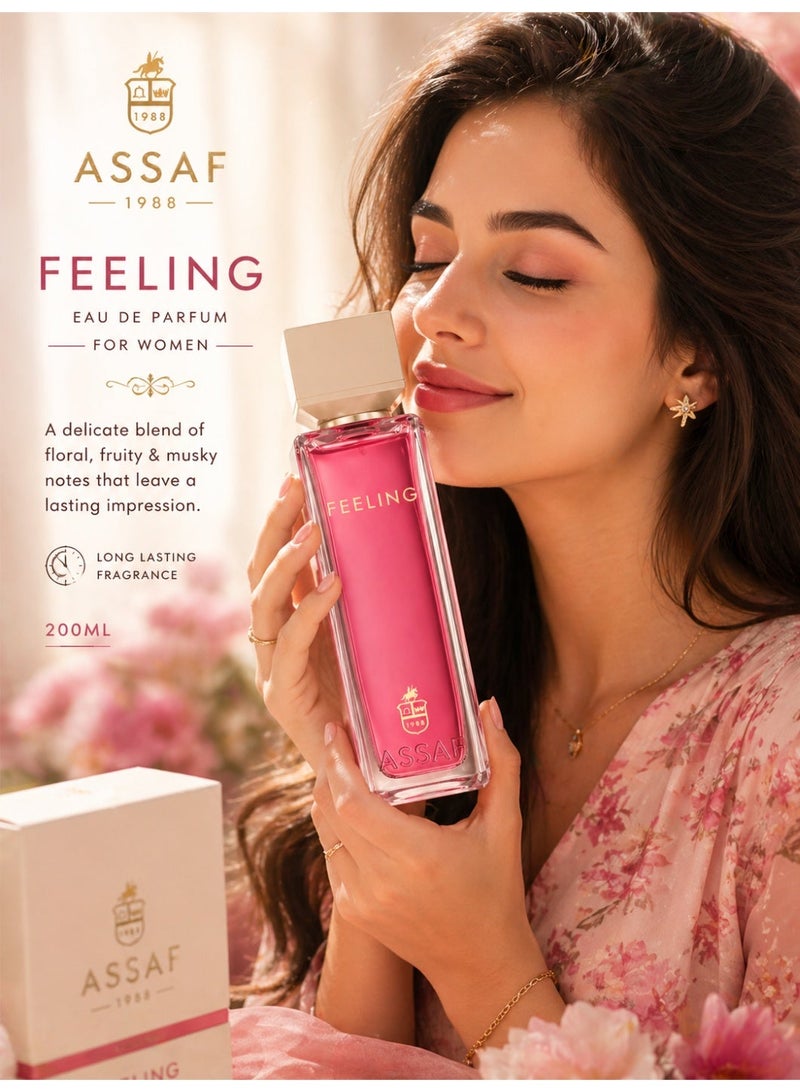 ASSAF Feeling  200ML EDP for Women – Elegant Long Lasting Floral Perfume 🌸 - Image 2