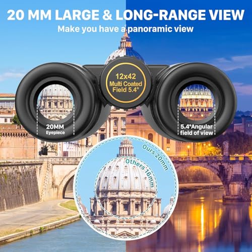 ARVOX Bebang by Arvox Binoculars for Long Distance Zoom 12x42 with Phone Adapter & Tripod,Ultra HD Binoculars for Bird Watching,Safari | Range 2000 Meter | Wide Eye Peice | Bright BAK 4 Glass (12 X 42) - Image 3