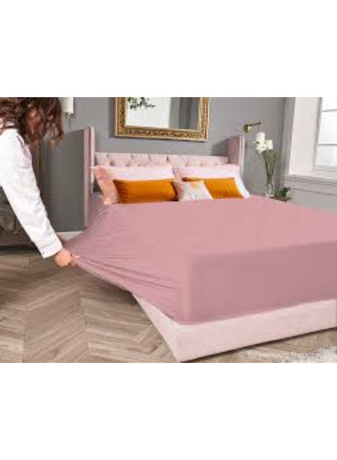 تى ام هوم ملاية  باستك   روز من TM Home – قطن طبيعي 100%، 400 غرزة، جودة فندقية 5 نجوم - Image 4