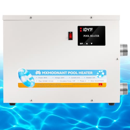 Mxmoonant Pool Heater 11KW 220V, Electric Swimming Pool Heaters Hot Tub Water Thermostat with Touchscreeen for Above Ground Inground Pool, Spa, Bathtub, - Image 1