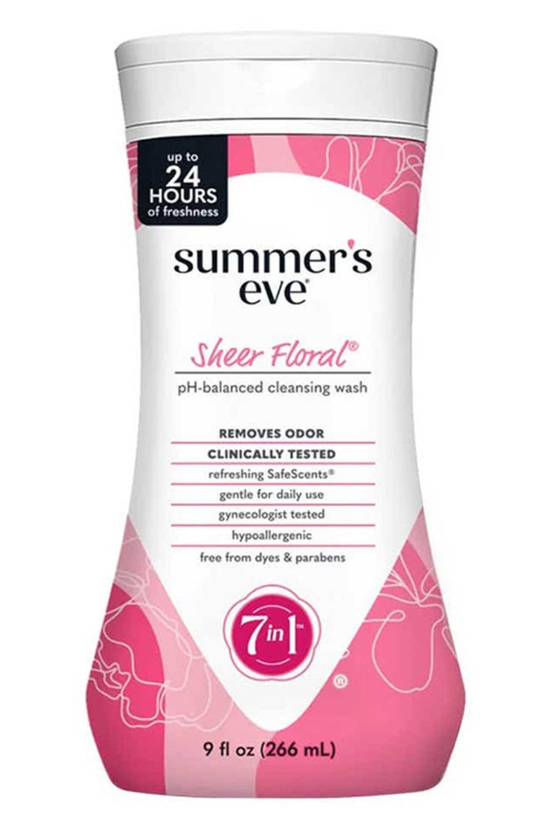 Summer's Eve Sensitive Skin Cleansing Wash Sheer Floral 9 Oz - Image 1