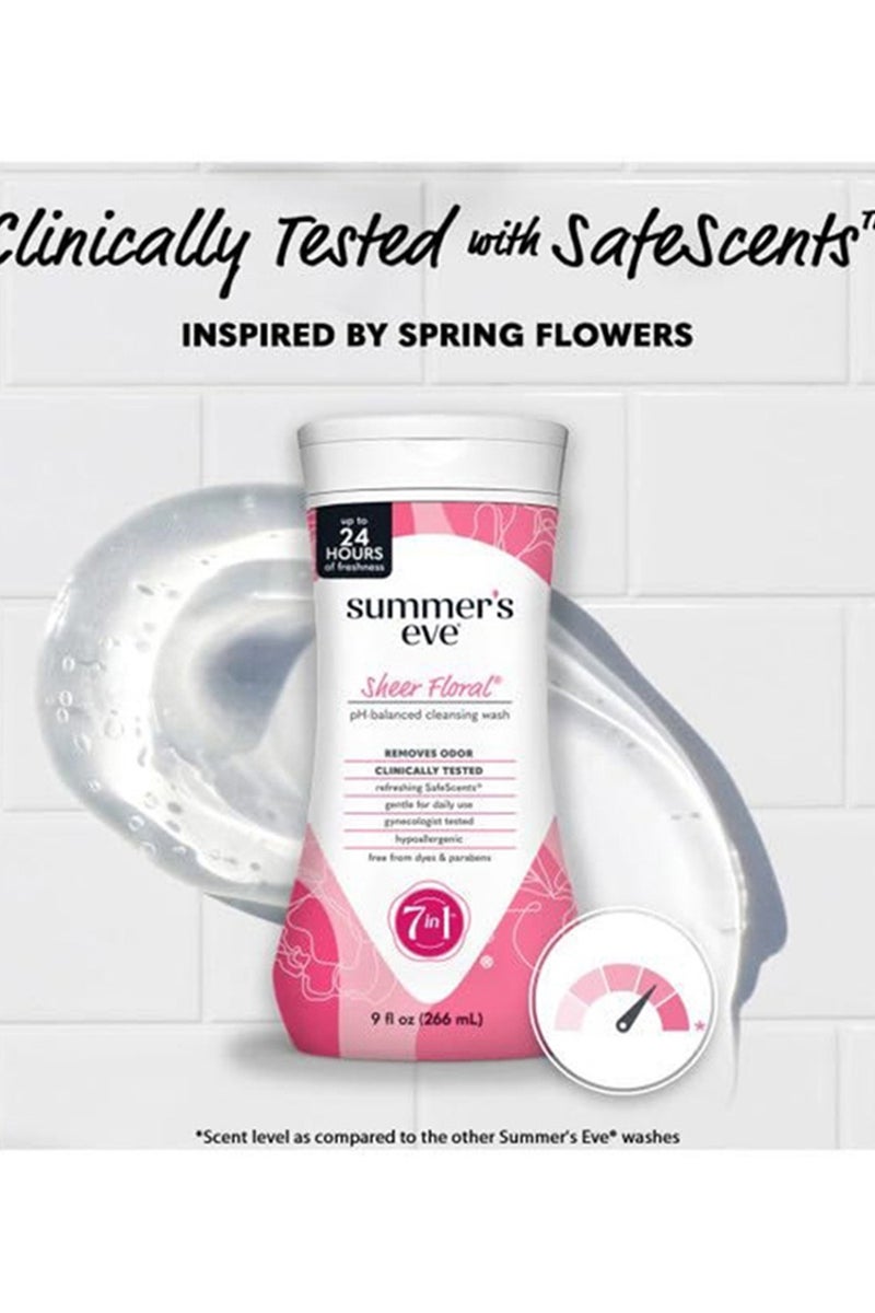 Summer's Eve Sensitive Skin Cleansing Wash Sheer Floral 9 Oz - Image 3