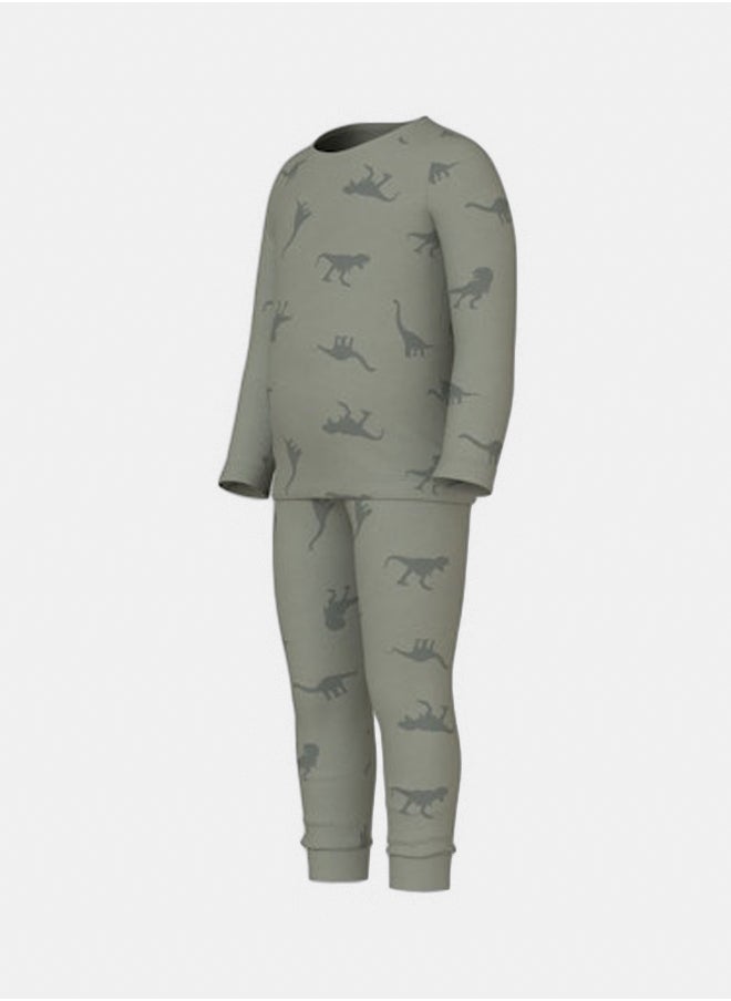NAME IT name it Boys Nightset Agave Green Dino Pyjamas  - Image 3