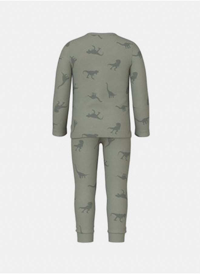 NAME IT name it Boys Nightset Agave Green Dino Pyjamas  - Image 4