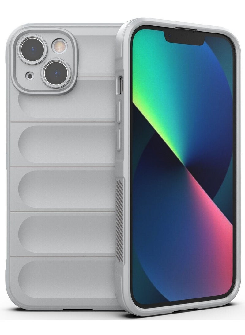 Premium Protection Back Silicone Case Compatible with Iphone 14/15 Plus Magic Shield Shockproof Case with Camera Protection (Grey)