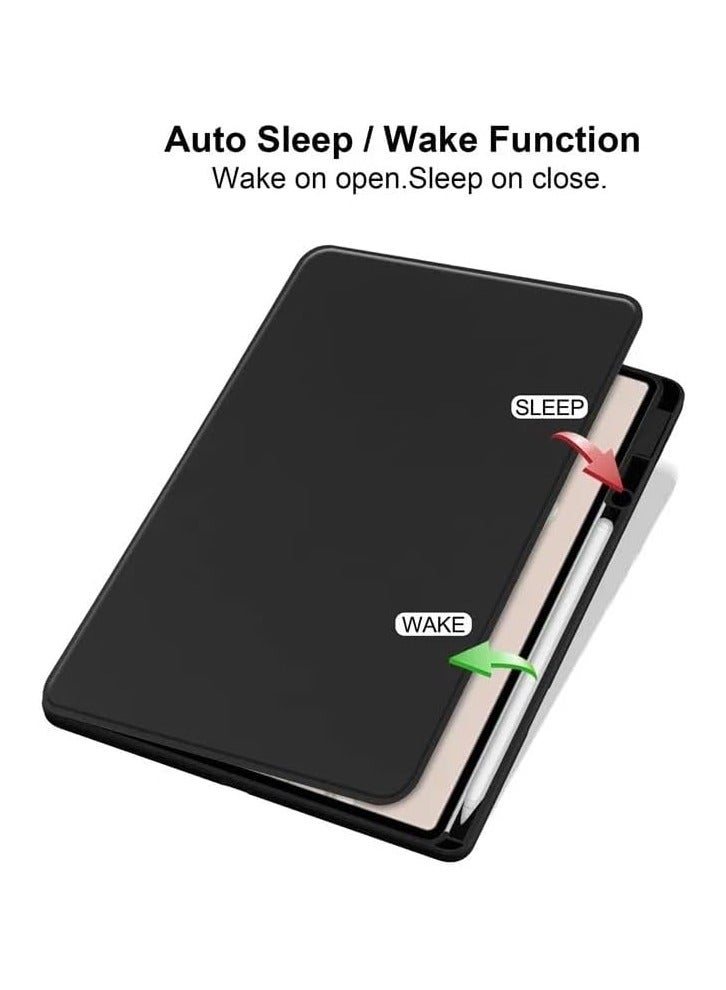 عام “حافظة متوافقة مع جهاز هواوي ميت باد برو مقاس 12.2 بوصة 2024 مزودة بحامل قلم، قاعدة دوارة 360 درجة، حافظة جلدية مع غطاء خلفي شفاف ووظيفة النوم والاستيقاظ التلقائي.” - Image 2
