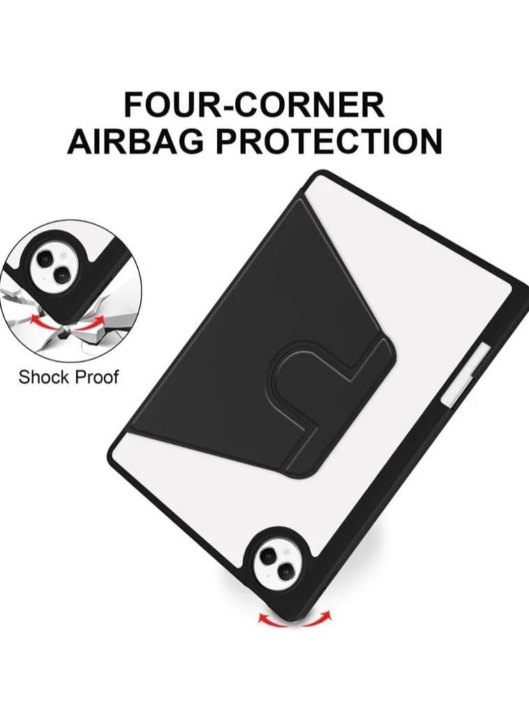 عام “حافظة متوافقة مع جهاز هواوي ميت باد برو مقاس 12.2 بوصة 2024 مزودة بحامل قلم، قاعدة دوارة 360 درجة، حافظة جلدية مع غطاء خلفي شفاف ووظيفة النوم والاستيقاظ التلقائي.” - Image 5